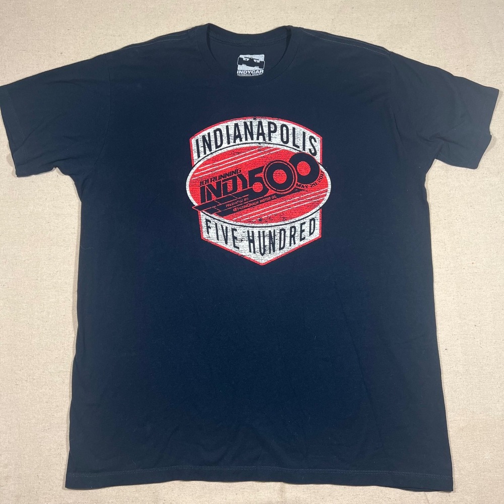 IndyCar Indianapolis Indy 500 Racing Graphic T-Shirt Mens XL Black - Picture 2 of 7